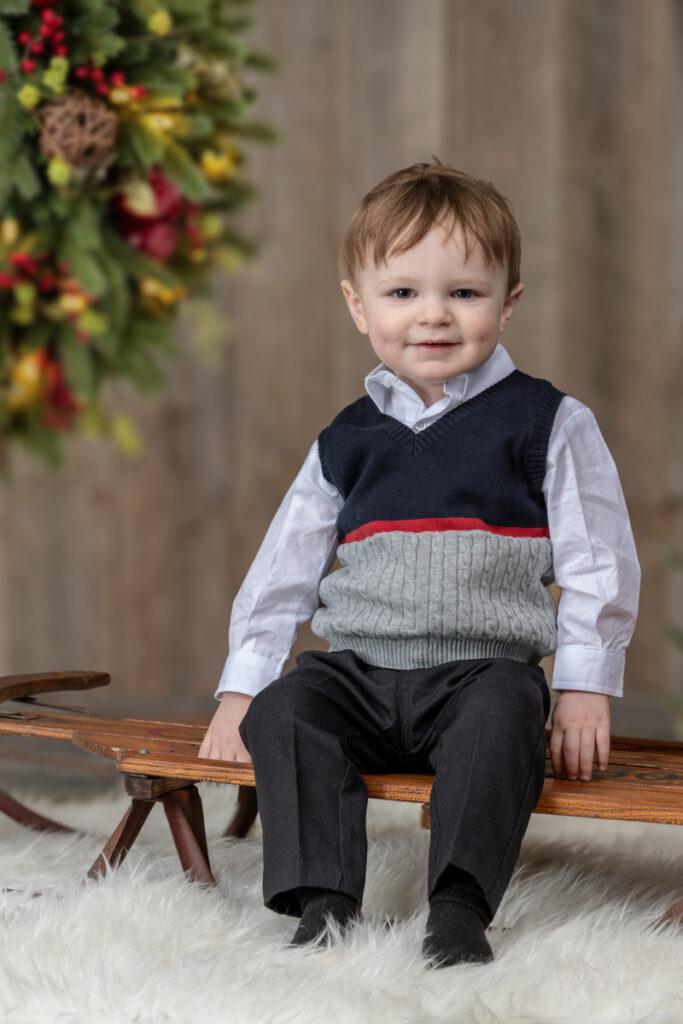 holiday portrait of child